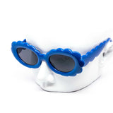 12 Pack: Flower Puff Round Wholesale Sunglasses