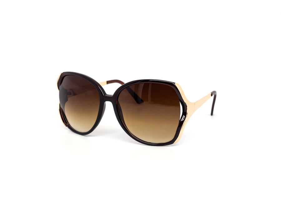 12 Pack: Premium Retro Oversized Metal Accent Wholesale Sunglasses