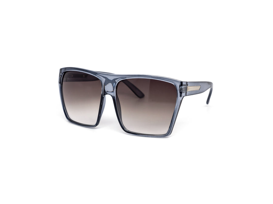 12 Pack: Classy Oversized Square with Metal Accent Gradient Wholesale Sunglasses