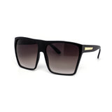 12 Pack: Classy Oversized Square with Metal Accent Gradient Wholesale Sunglasses