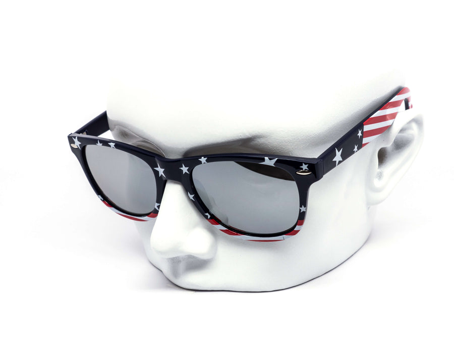 12 Pack: Star Spangled USA Mirror Wholesale Sunglasses