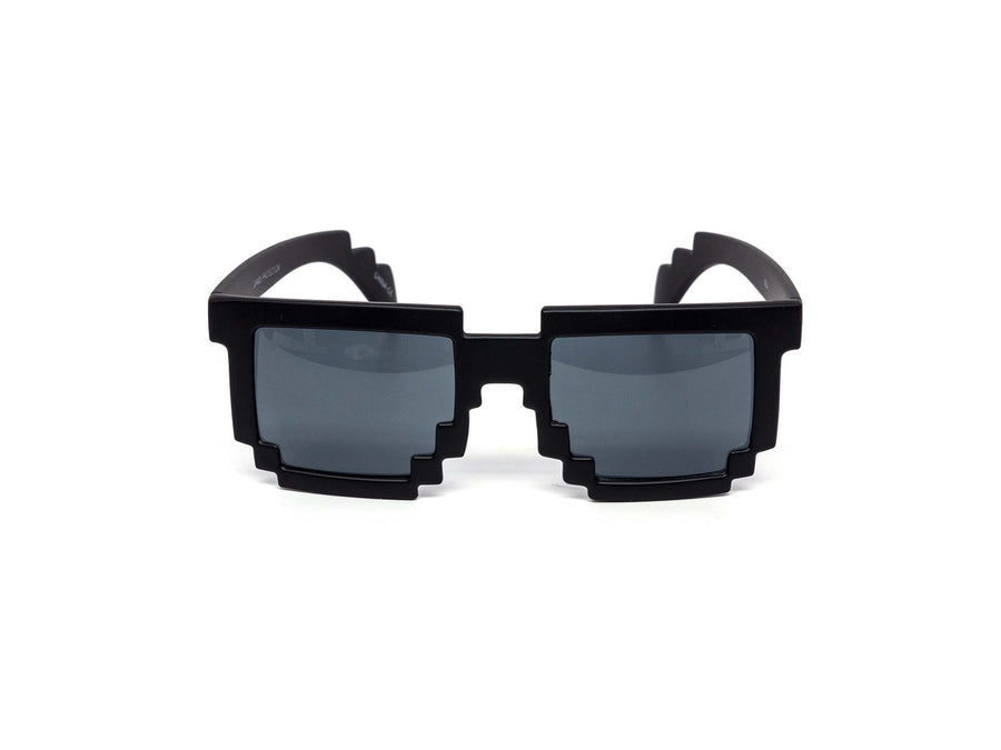 12 Pack: All-black Digital Craft Pixel Wholesale Sunglasses