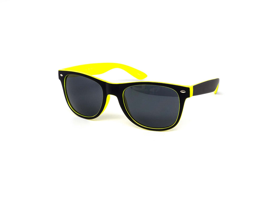 12 Pack: All-black Maddox Two-tone Neon Wholesale Sunglasses
