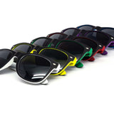 12 Pack: All-black Maddox Two-tone Neon Wholesale Sunglasses