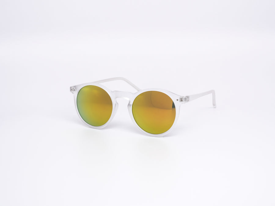 12 Pack: Trendy Circle Acetate Frost Mirror Wholesale Sunglasses