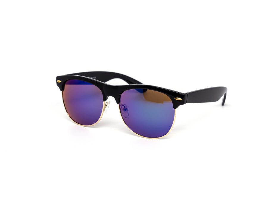 12 Pack: Oversized Clubber Color Mirror Wholesale Sunglasses