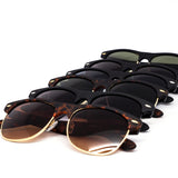 12 Pack: Classic Clubber Soft Touch Matte Finish Wholesale Sunglasses