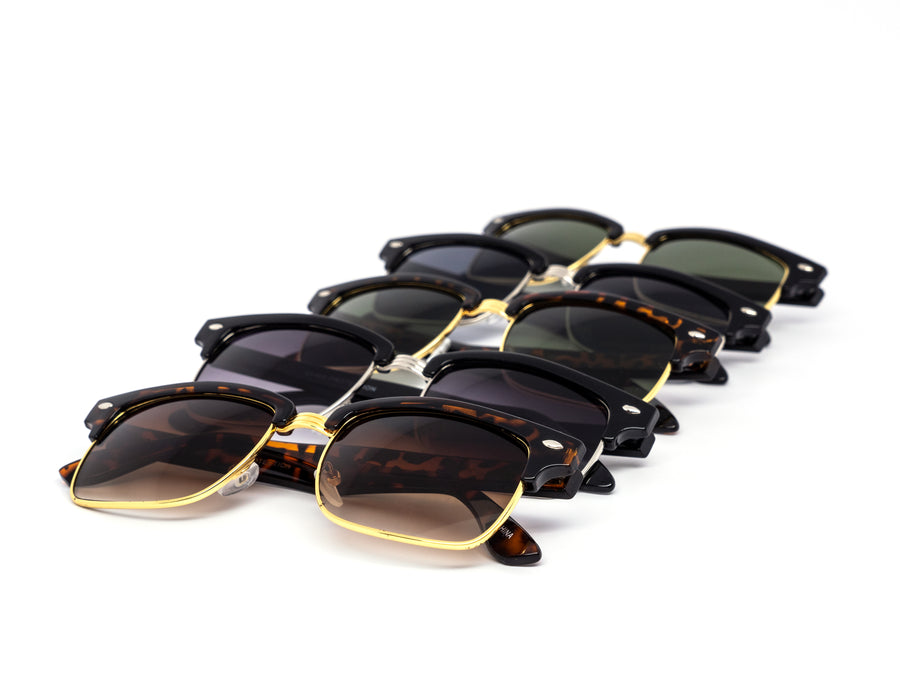 12 Pack: Classic Wide Clubber Wholesale Sunglasses