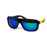 12 Pack: Active Sports Matte Black Mirror Thick Wholesale Sunglasses