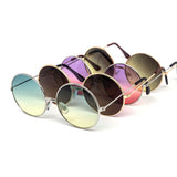 12 Pack: Kids Circle Duotone Metal Wholesale Sunglasses