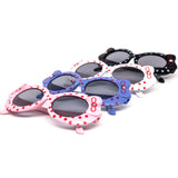 12 Pack: Kids Polkadot Double Ribbon Wholesale Sunglasses