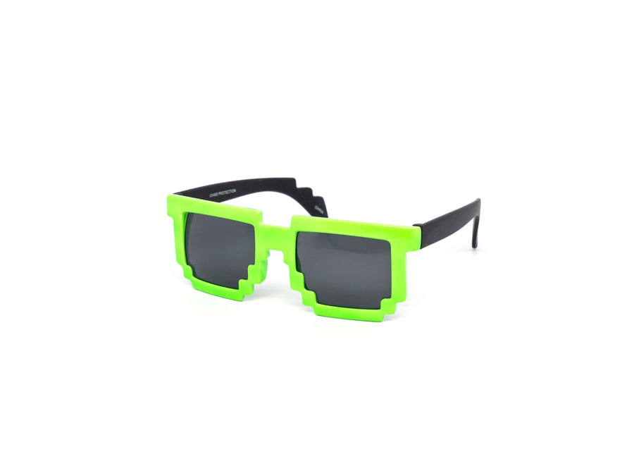 12 Pack: Kids Digital Pixel Wholesale Sunglasses Neon