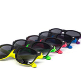 12 Pack: Kids Way Neon 2 Tone Wholesale Sunglasses