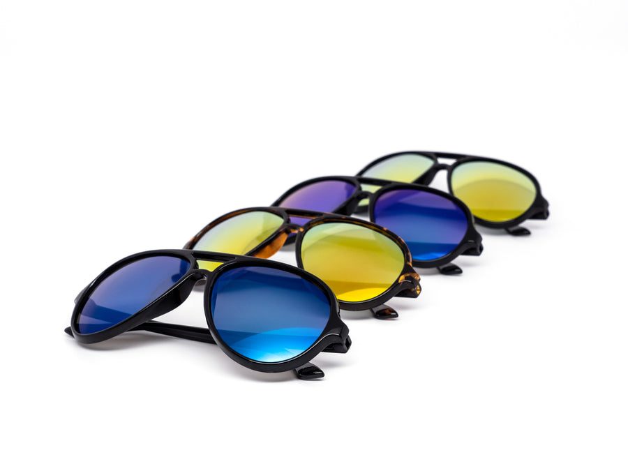 12 Pack: Kids Retro Aviator Wholesale Sunglasses