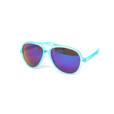 12 Pack: Kids Frosty Neon Mirror Aviator Wholesale Sunglasses