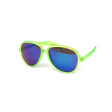 12 Pack: Kids Frosty Neon Mirror Aviator Wholesale Sunglasses