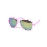 12 Pack: Kids Frosty Neon Mirror Aviator Wholesale Sunglasses