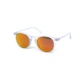12 Pack: Kids Minimalist Frosty Round Color Mirror Wholesale Sunglasses