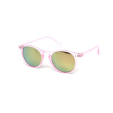 12 Pack: Kids Minimalist Frosty Round Color Mirror Wholesale Sunglasses