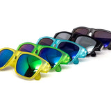 12 Pack: Kids Frosty Color Mirror Wholesale Sunglasses