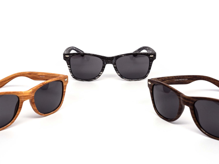 12 Pack: Kids Way Cool Classy Wood Wholesale Sunglasses