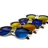12 Pack: Kids Retro Clubber Color Mirror Wholesale Sunglasses