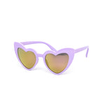 12 Pack: Kids Heart Color Mirror Wholesale Sunglasses