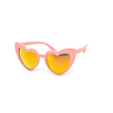 12 Pack: Kids Heart Color Mirror Wholesale Sunglasses