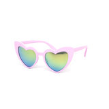 12 Pack: Kids Heart Color Mirror Wholesale Sunglasses