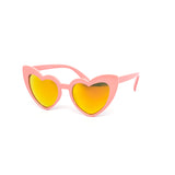 12 Pack: Kids Heart Color Mirror Wholesale Sunglasses