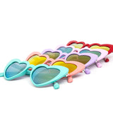 12 Pack: Kids Heart Color Mirror Wholesale Sunglasses