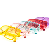 12 Pack: Kids Colorful Square Oversized Wholesale Sunglasses