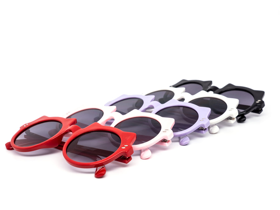 12 Pack: Kids Cartoon Kitty Fun Wholesale Sunglasses