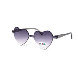 12 Pack: Kids Rimless Color Heart Acetate Wholesale Sunglasses