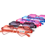 12 Pack: Kids Rimless Color Heart Acetate Wholesale Sunglasses