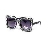 12 Pack: Kids Square Rhinestone Wholesale Sunglasses