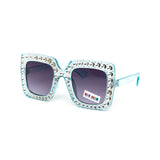 12 Pack: Kids Square Rhinestone Wholesale Sunglasses