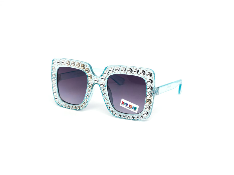 12 Pack: Kids Square Rhinestone Wholesale Sunglasses