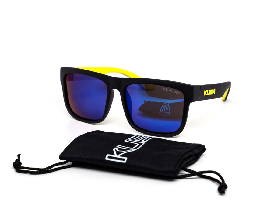 12 Pack: Polarized Kush Mirror Thick Wholesale Sunglasses with Pouch