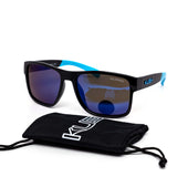 12 Pack: Polarized Kush Square Mirror Wholesale Sunglasses with Pouch