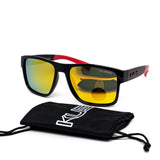 12 Pack: Polarized Kush Square Mirror Wholesale Sunglasses with Pouch