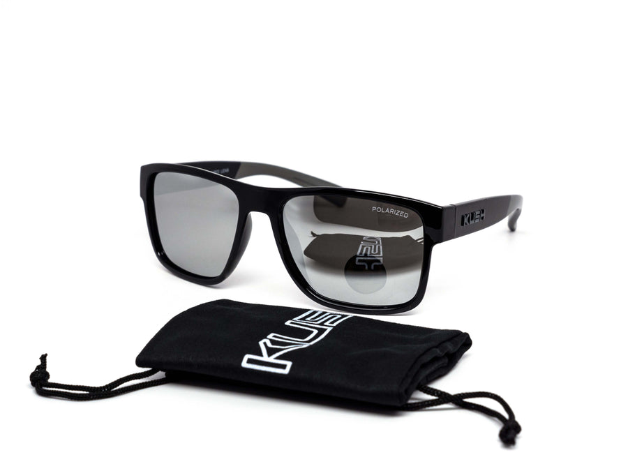 12 Pack: Polarized Kush Square Mirror Wholesale Sunglasses with Pouch