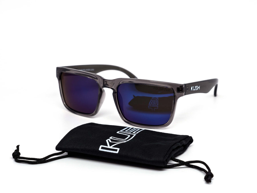 12 Pack: Polarized Kush Crystal Grey Wholesale Sunglasses