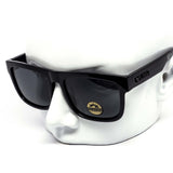 12 Pack: Polarized Blackout Flat-top Thick Wholesale Sunglasses