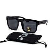 12 Pack: Polarized Blackout Flat-top Thick Wholesale Sunglasses