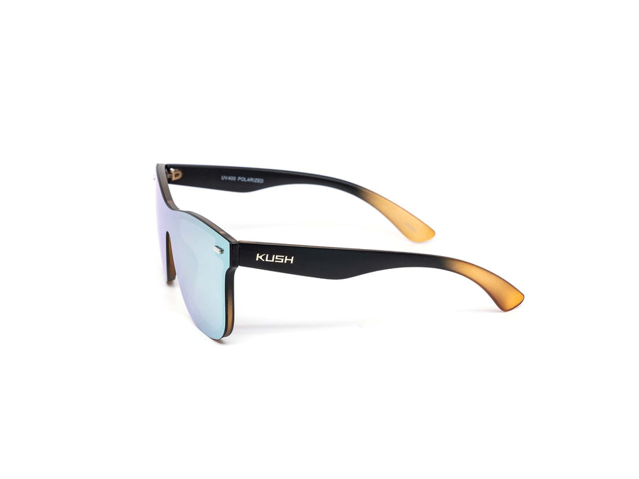 12 Pack: Polarized Kush Rimless Color Mirror Monoblock Wholesale Sunglasses