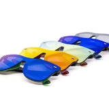 12 Pack: Polarized Kush Rimless Color Mirror Monoblock Wholesale Sunglasses