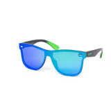 12 Pack: Polarized Kush Rimless Color Mirror Monoblock Wholesale Sunglasses