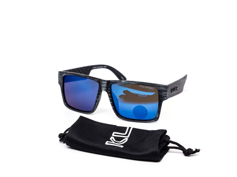 12 Pack: Polarized Kush Retro Woody Square Wholesale Sunglasses