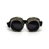 12 Pack: Steampunk Retro Burningman Goggle Style Wholesale Sunglasses